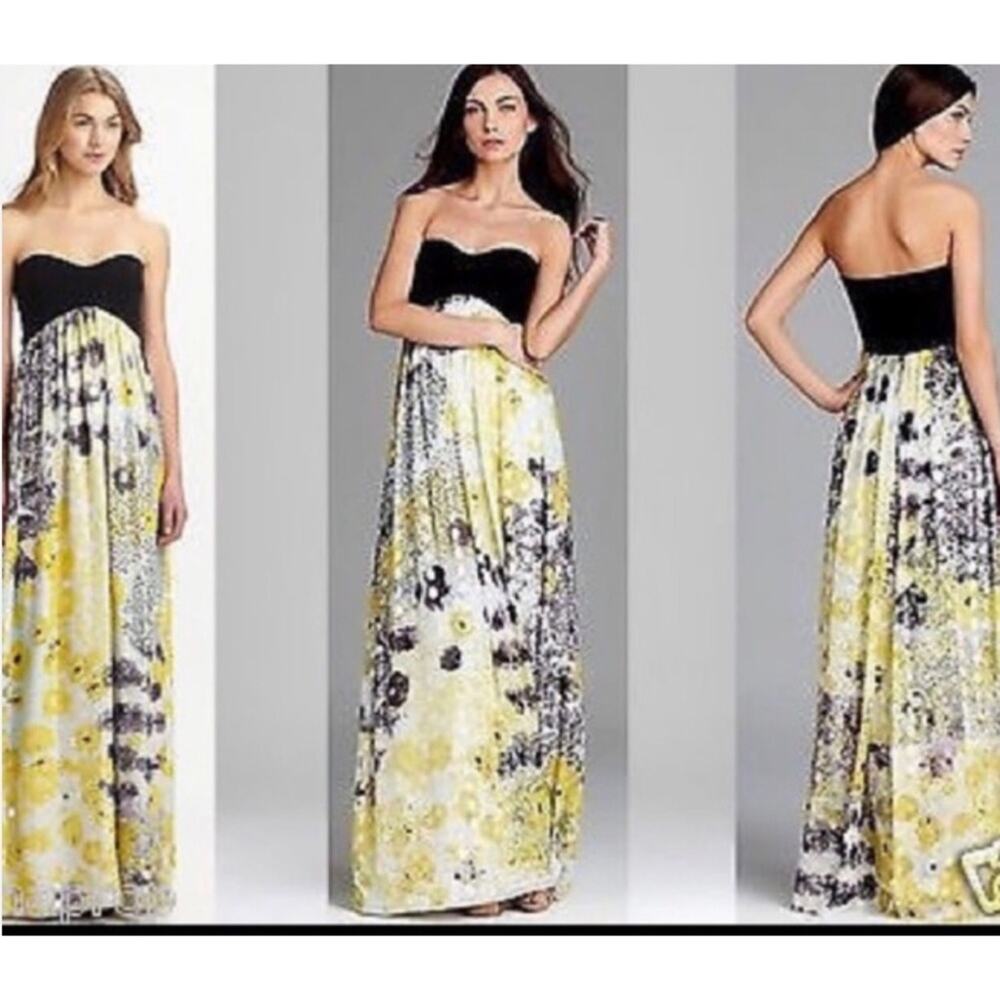 DVF Diane Von Furstenburg asti silver  dot maxi dress medium